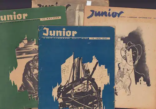 Junior. JG. 1, HEFTE 2, 3, 5 und  8. (Zusammen 4 Hefte). Hrsg.: Paul Meyer