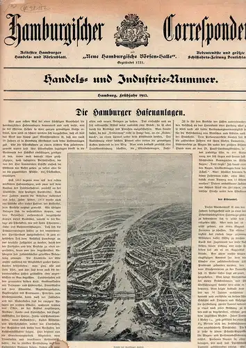 Hamburgischer Correspondent. "Neue Hamburgische Börsenhalle". Handels- und Industrie-Nummer. 