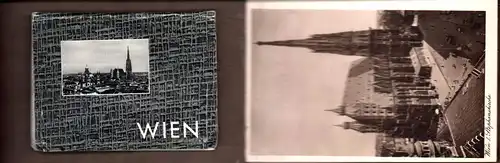 Wien. Ansichtskarten-Album und Leporello. (2 Teile). 