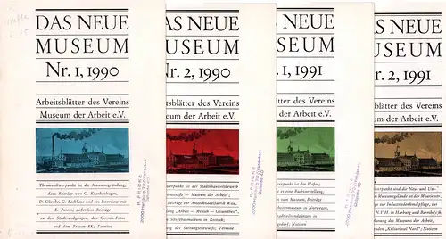 Das Neue Museum. Arbeitsblätter des Vereins Museum der Arbeit e.V. - Konvolut von 4 Heften. 