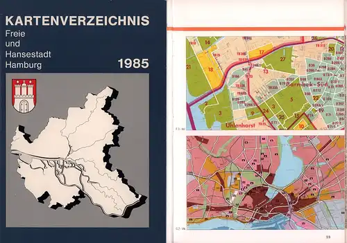 Kartenverzeichnis Freie und Hansestadt Hamburg. AUSGABE 1985. 