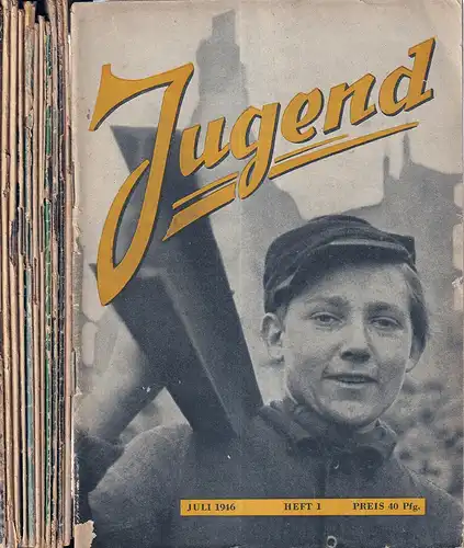 Jugend. Jugendzeitschrift für die Jugend von 14 bis 18 Jahren in den Ländern und Provinzen der Britischen Zone Deutschlands. Konvolut von 10 Heften (+ 1 Dublette). Hrsg.: Ernst Müller. 