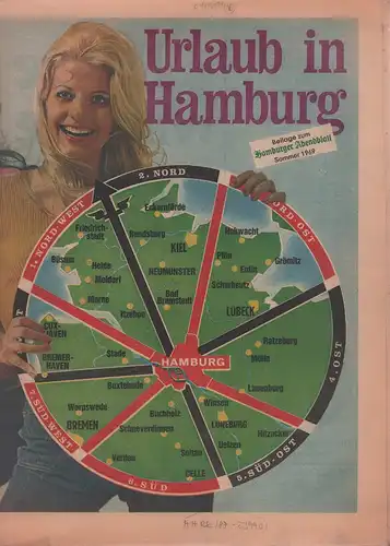 Urlaub in Hamburg. [Sonder-]Beilage zum Hamburger Abendblatt / Sommer 1969. 