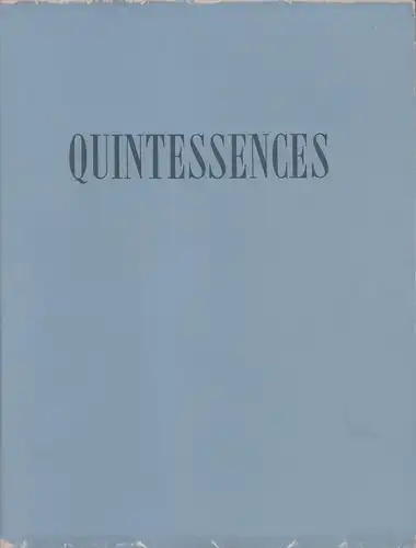 Quintessences. Édité par la maison L. Givaudan et Cie. à l'occasion du 50e anniversaire de sa fondation. 