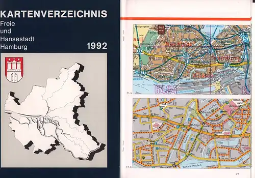 Kartenverzeichnis Freie und Hansestadt Hamburg. AUSGABE 1992. 