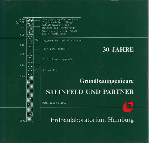 (Foik, Georg / Marcks, Michael) (Red.): 30 Jahre Grundbauingenieure Steinfeld und Partner. Erdbaulaboratorium Hamburg. Beratende Ingenieure VBI, ASCE. 