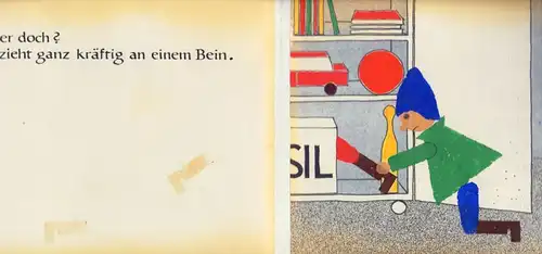 Der Hampelmann. [Handgearbeitetes Kinderbilderbuch]. (Erdacht, gezeichnet und geschrieben von Angelika Köhler). 