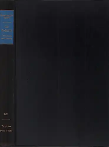 (Rengstorf, Karl Heinrich) (Hrsg.): Die Tosefta. Seder I: Zeraim. 2: Demai / Schebiit. Übersetzt u. erklärt von Peter Freimark u. Wolfgang-Friedrich Krämer. Mit Beiträgen von Dietrich Correns u. Karl Heinrich Rengstorf. 