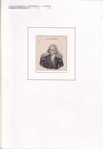 PORTRAIT James Abercromby. (1776 in Tullibody, Schottland - 1858, schottischer Jurist u. Politiker). Schulterstück im Dreiviertelprofil. Stahlstich, Abercromby, James