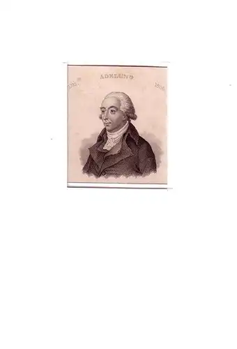 PORTRAIT Johann Christoph Adelung. (1732 Spantekow - 1806 Dresden, deutscher Bibliothekar, Lexikograph, Germanist). Schulterstück im Dreiviertelprofil. Stahlstich, Adelung, Johann Christoph