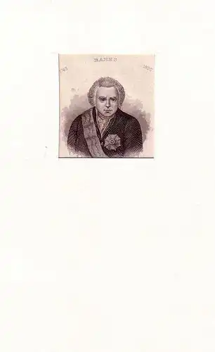 PORTRAIT Joseph Banks. (1743 London - 1820 ebda., britischer Naturforscher, Botaniker). Brustbild en face. Stahlstich, Banks, Joseph
