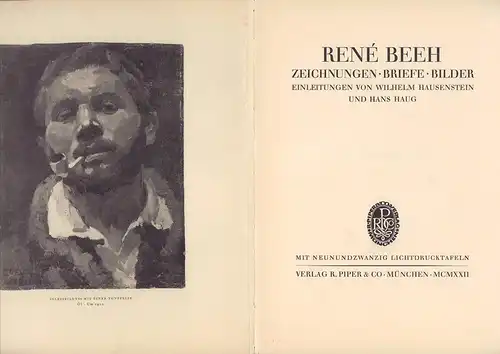 Beeh, René.: René Beeh: Zeichnungen, Briefe, Bilder. Einleitungen von Wilhelm Hausenstein u. Hans Haug. 