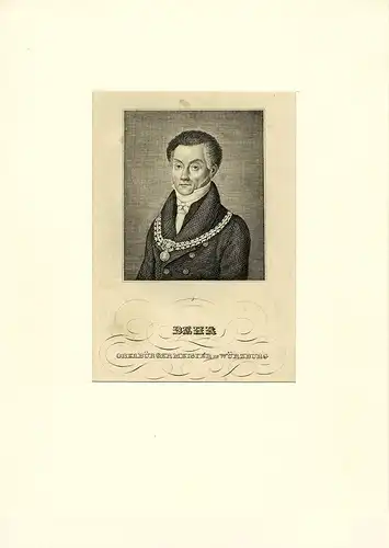 PORTRAIT Wilhelm Joseph Behr. (1775 Sulzheim - 1851 Bamberg, Staatsrechtler, Politiker).Brustbild im Dreiviertelprofil. Stahlstich, tls. in Punktiermanier, Behr, Wilhelm Joseph