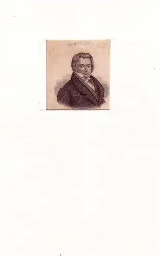 PORTRAIT Jöns Jacob Berzelius. (1779 Wöfversunda - 1848 Stockholm, schwedischer Mediziner und Chemiker). Schulterstück en face. Stahlstich, Berzelius, Jöns Jakob von