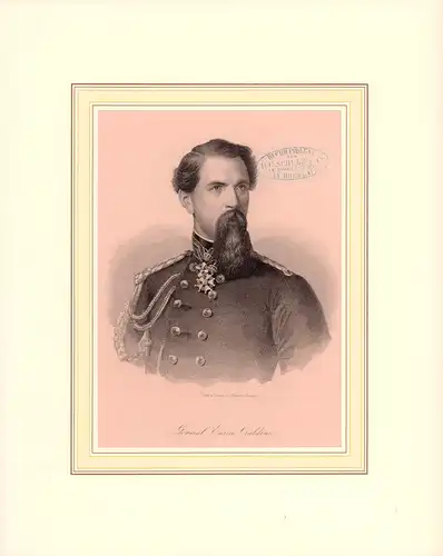 PORTRAIT Enrico Cialdini. (1811 bei Modena - 1892 Livorno, General). Brustbild im Dreiviertelprofil. Stahlstich von Wegner, Cialdini, Enrico