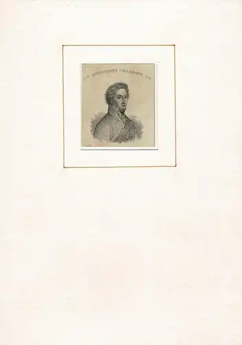 PORTRAIT Hieronymus von Colloredo. (1775 Wetzlar - 1822 Wien, österreichischer General). Schulterstück im Halbprofil. Stahlstich, Colloredo-Mannsfeld, Hieronymus von