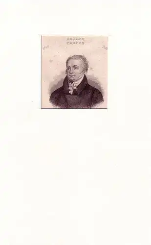 PORTRAIT Astley Paston Cooper. (1768 Brooke, Norfolk - 1841 London, britischer Arzt). Schulterstück im Halbprofil. Stahlstich, Cooper, Astley Paston