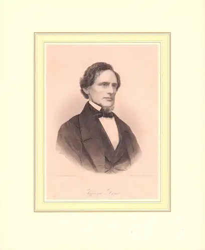PORTRAIT Jefferson Davis. (1808 Fairview - 1889 New Orleans, Politiker). Brustbild im Halbprofil. Stahlstich von Wegner nach einer Photographie von Brady, Davis, Jefferson Finis