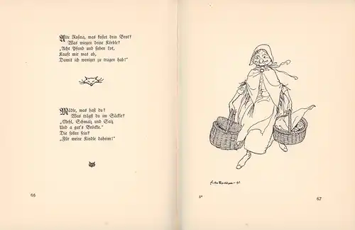 Dietrich, Georg (Hrsg.): Mein Kinderhimmel. Gesammelte Kinderlieder und -Reime. Mit Schwarz-Weiss-Zeichnungen von Arthur Rackham. NEUE, VERMEHRTE AUSGABE. 