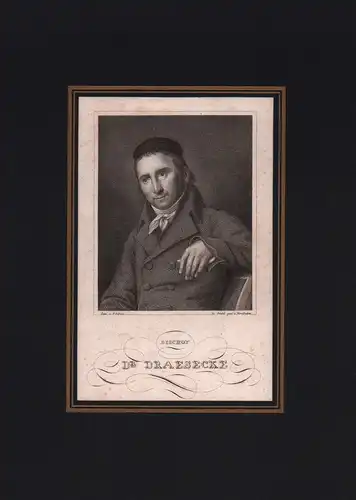 PORTRAIT Bischof Dr. Draesecke. (1774 Braunschweig - 1849 Potsdam, evangelischer Theologe). Brustbild im Dreiviertelprofil. Stahlstich gestochen von Nordheim nach Schöner,, Dräseke, Johann Heinrich Bernhard