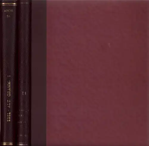 Altägyptische Grammatik. BAND 1 und 2 (von 3) apart, Edel, Elmar