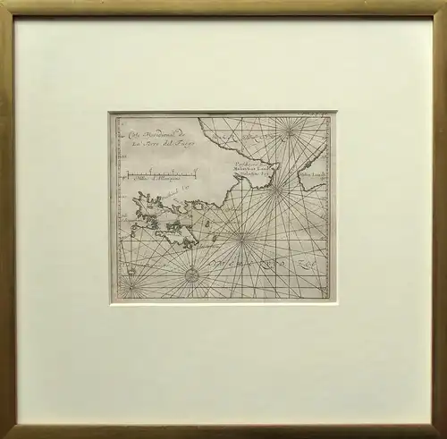 Cote Meridional de la Terre del Fuego. Kupferstich-Karte, Feuerland
