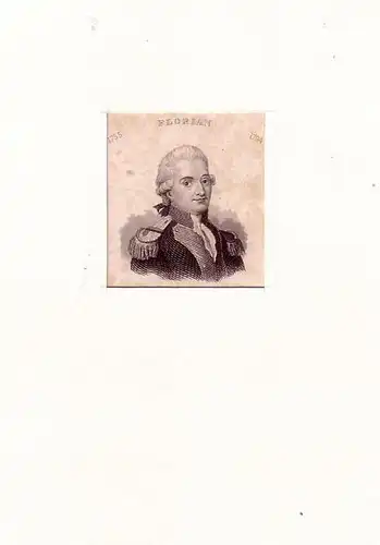 PORTRAIT Jean-Pierre Claris de Florian. (1755 Sauve - 1794 Paris?, französischer Dichter). Schulterstück im Dreiviertelprofil. Stahlstich, Florian, Jean-Pierre Claris de