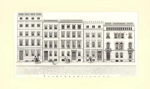 Ferdinandstraße. Federlithographie, Fuchs, Charles