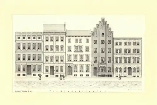 Fuchs, Charles: Ferdinandstraße. Federlithographie.