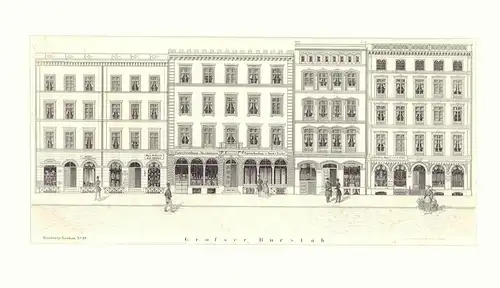 Fuchs, Charles: Großer Burstah. Federlithographie.