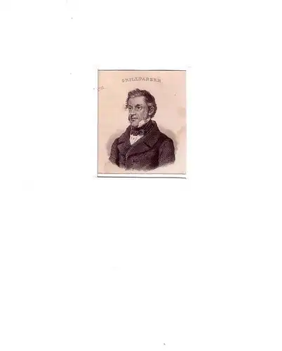 PORTRAIT Franz Grillparzer. (1791 Wien - 1872 ebda., österreichischer Schriftsteller). Schulterstück im Halbprofil. Stahlstich, Grillparzer, Franz
