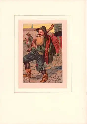 Grimm, Jacob / Grimm, Wilhelm.: Rattenfänger von Hameln. Chromolithographie. 