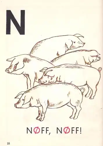 Gundersen, Marie / Munch, Mathilde: Min første lesebok. Bilder av Reidar Aulie. Ny utgave. (19. Aufl., revidert av Randi Seim Jordan og Jan Munch). 