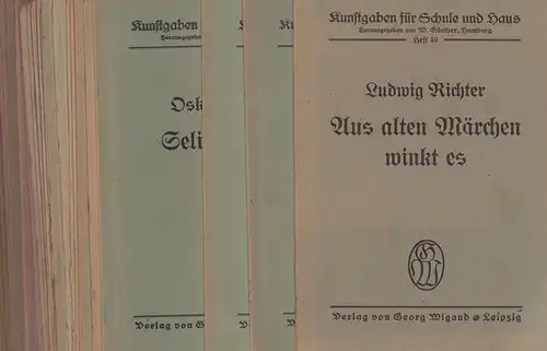 Kunstgaben für Schule und Haus. Herausgegeben von [Wilhelm] Günther. Konvolut von 38 Nummern in 36 Heften, Günther, W. [Wilhelm], Hrsg