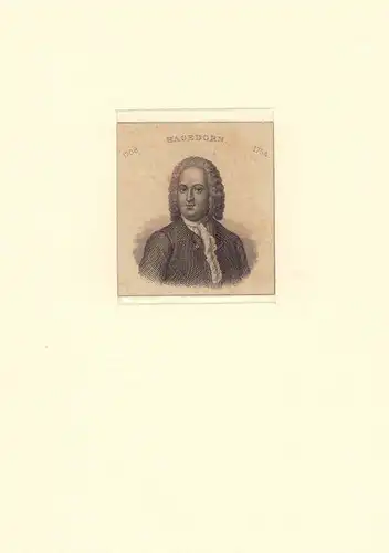 PORTRAIT Friedrich von Hagedorn. (1708 Hamburg - 1754 ebda., Dichter). Schulterstück im Dreiviertelprofil. Stahlstich, Hagedorn, Friedrich von