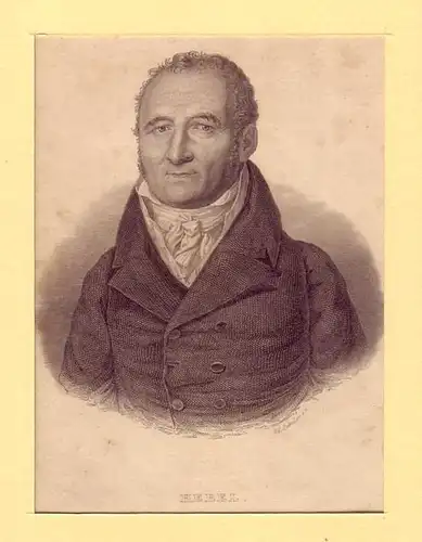 PORTRAIT Johann Peter Hebel. Bruststück en face. Stahlstich von Ed. Schuler, Hebel, Johann Peter