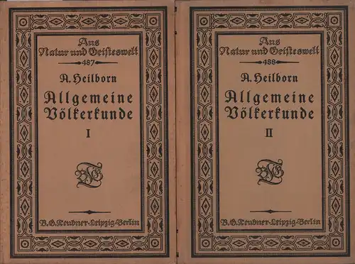Heilborn, Adolf: Allgemeine Völkerkunde. 2 Bde. 