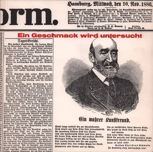 Hofmann, Werner / Osterwold, Tilman (Bearb.): Gustav Christian Schwabe. Ein Geschmack wird untersucht. Die G. C. Schwabe Stiftung. Eine Dokumentation. (Hrsg. von der Hamburger Kunsthalle). 