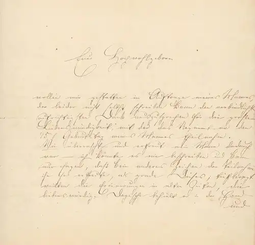 Horst, Freifrau von der, geb. von Neumann, [Bertha?], Daten nicht ermittelt: Eigenh. Brief mit U. "Freifrau v. d. Horst geb. v. Neumann". 