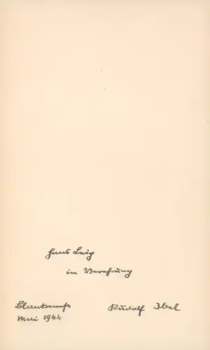 Ibel, Rudolf (1900-1965), dt. Literaturwissenschaftler u. Herausgeber: Eigenhänd. Brief mit U. Blankenese, 22.10.46. 