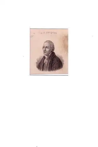 PORTRAIT Nikolaus Joseph von Jacquin. (1727 Leiden - 1817 Wien, österreichischer Botaniker u. Chemiker). Schulterstück im Dreiviertelprofil. Stahlstich, Jacquin, Nikolaus Joseph von