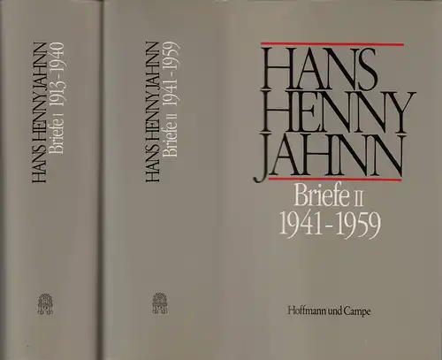 Jahnn, Hans Henny: Briefe. 1913-1940 und 1941-1959.  Hrsg. von Ulrich Bitz, Jan Bürger, Sandra Hiemer, Sebastian Schulin. Unter Mitarb. von Uwe Schweikert. 2 Bde. 