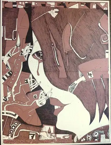 Ich liebe Verena. Plakat. Strichätzung, Janssen, Horst