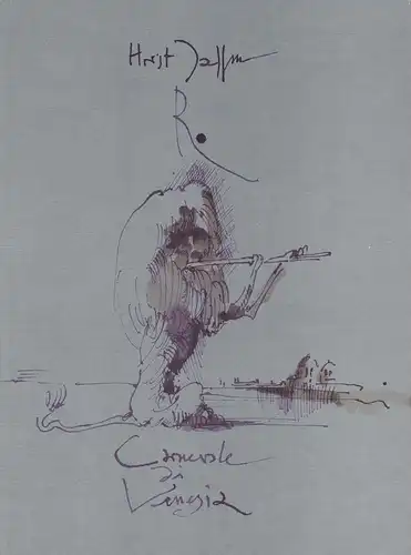 Janssen, Horst: Carnevale di Venezia. Suite der Radierungen für Luigi Toninelli November 1971. Bleistiftskizzen, Vorzeichnungen, Variationen, lavierte Rohrfederzeichn. nach den Radierungen, Nachzeichnungen nach den Vorzeichnungen.. 