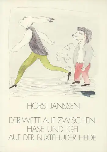 Janssen, Horst: Der Wettlauf zwischen Hase und Igel auf der Buxtehuder Heide (Deckeltitel). Faksimile-Ausgabe des im Privatbesitz befindlichen (Originals). 