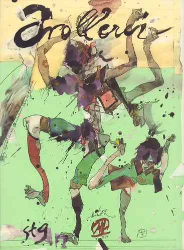 Janssen, Horst: Drollerei. ... Drolligkeit (Wahrig, Deutsches Wörterbuch). Drolligkeit, Lustigkeit, Darstellung von Menschen, Frauen, Tieren und Fabelwesen im Chorgestühl. drollig: lustig, spaßig, komisch. Auch Possenreißer.. 