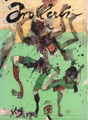 Janssen, Horst: Drollerei. ... Drolligkeit (Wahrig, Deutsches Wörterbuch). Drolligkeit, Lustigkeit, Darstellung von Menschen, Frauen, Tieren und Fabelwesen im Chorgestühl. drollig: lustig, spaßig, komisch. Auch Possenreißer.. 