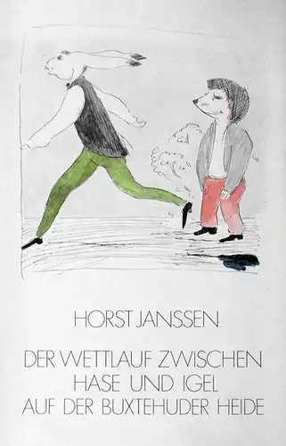 Janssen, Horst: WO BUCH ??? 05/2025    Der Wettlauf zwischen Hase und Igel auf der Buxtehuder Heide. (Verkleinerte Sonderausgabe nach der Faksimile-Ausgabe (1973) des in Privatbesitz befindlichen Originals). 