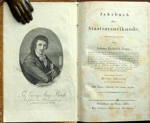 Kopp, Johann Heinrich (Hrsg.): Jahrbuch der Staatsarzneikunde. JG. 3 (apart). 