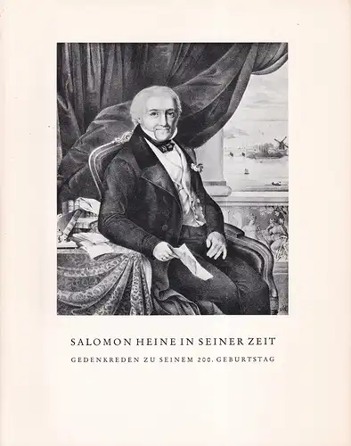 Kramer, Gerhard F. / Lüth, Erich: Salomon Heine in seiner Zeit. Gedenkreden zu seinem 200. Geburtstag. Hrsg. vom Verein für Hamburgische Geschichte. 